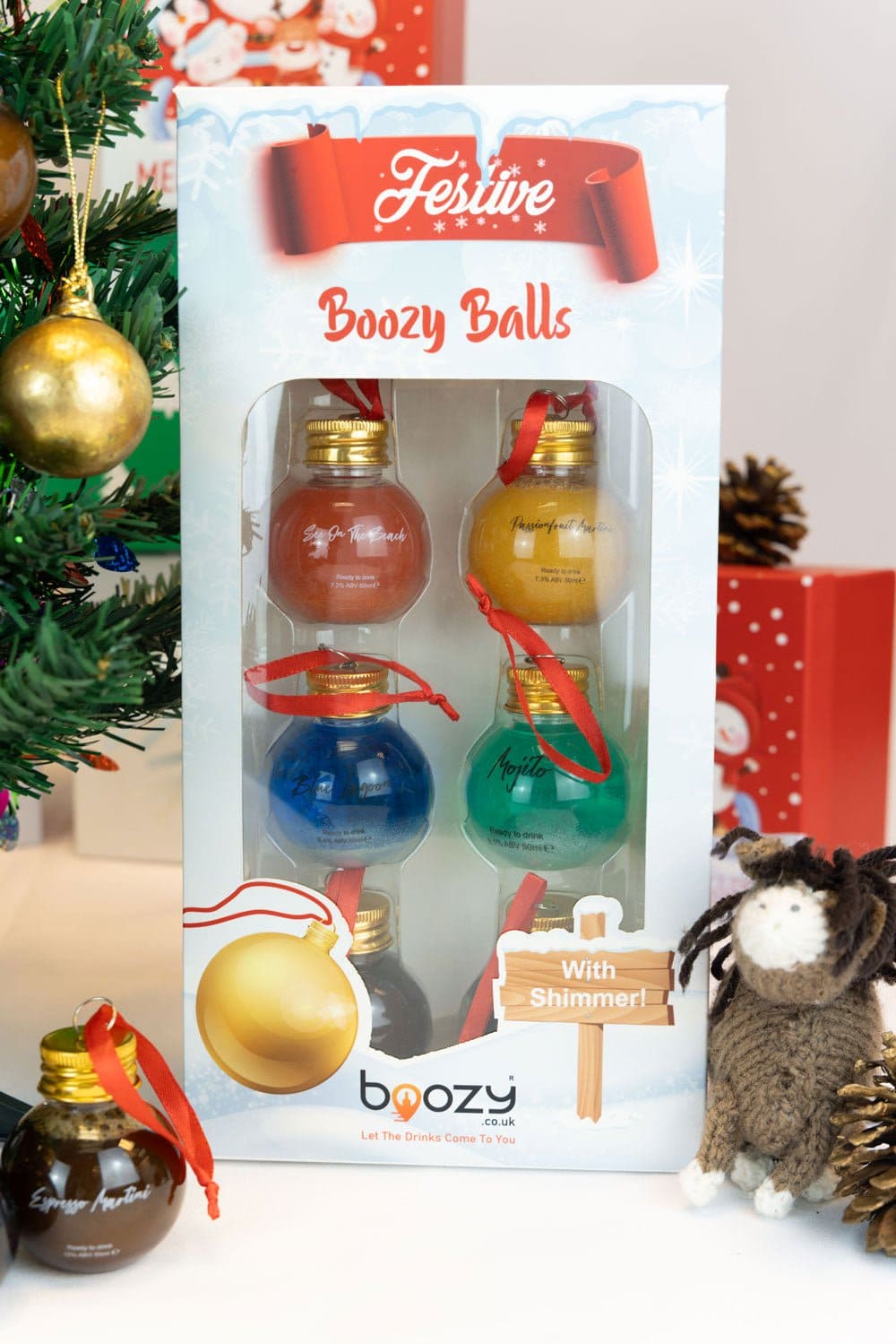 Boozy Balls: Festive Cocktail Baubles. 8 Pack Filled With Delicious Cocktails - Boozy