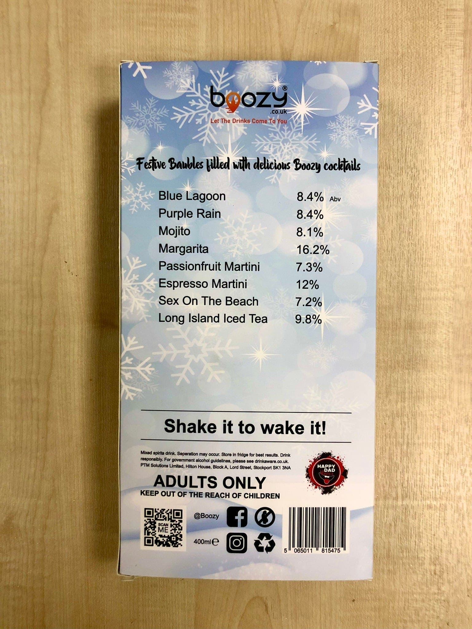 Boozy Balls: Festive Cocktail Baubles. 8 Pack Filled With Delicious Cocktails - Boozy