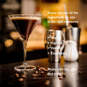 Boozy Espresso Martini, 12% ABV, Premium Ready Mixed Cocktail - Boozy