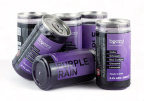 Purple Rain cocktail cans, 200ml, vodka and blue curacao party drink - Boozy