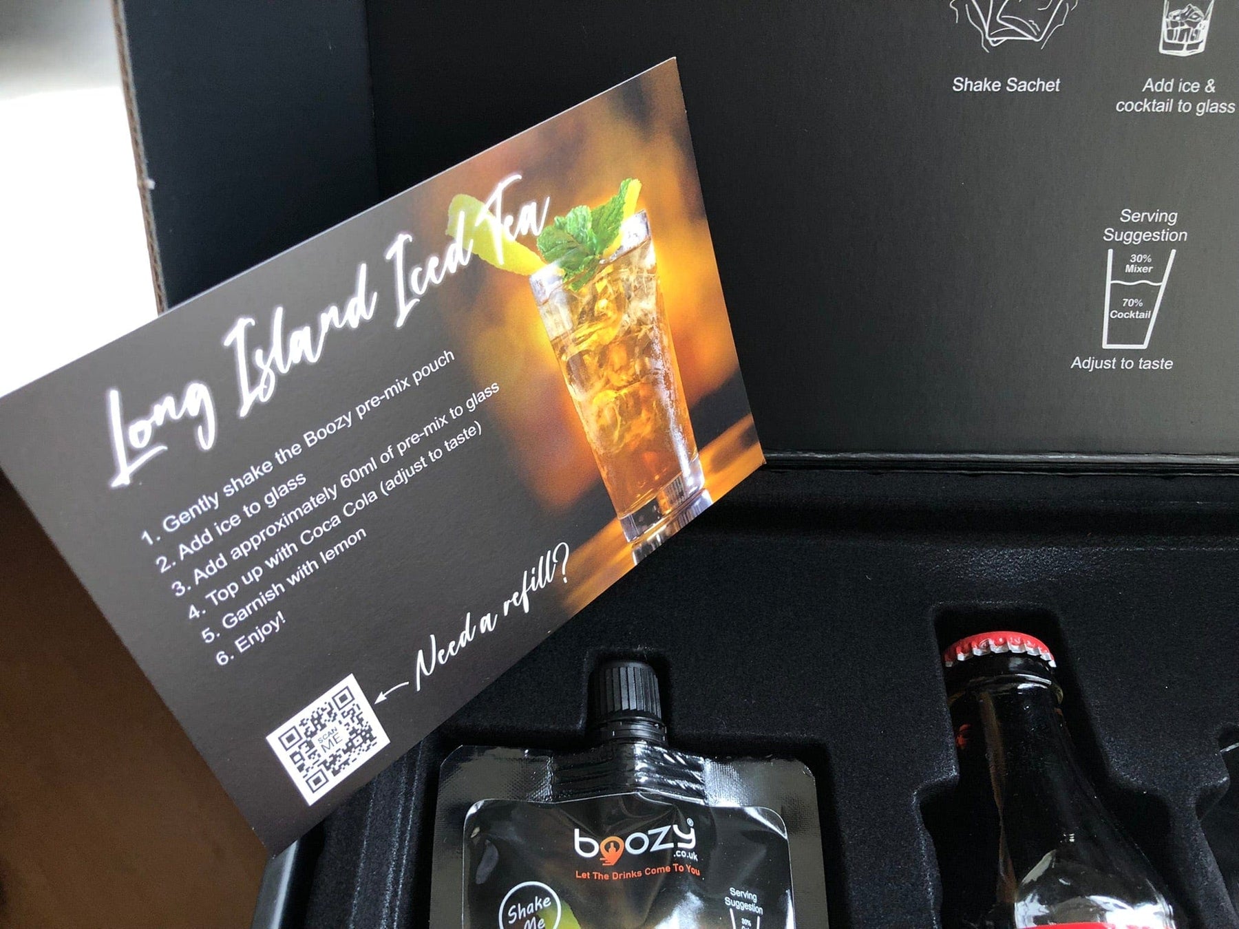 Boozy Long Island Iced Tea Gift Set Box With Glasses & Mixer - Boozy