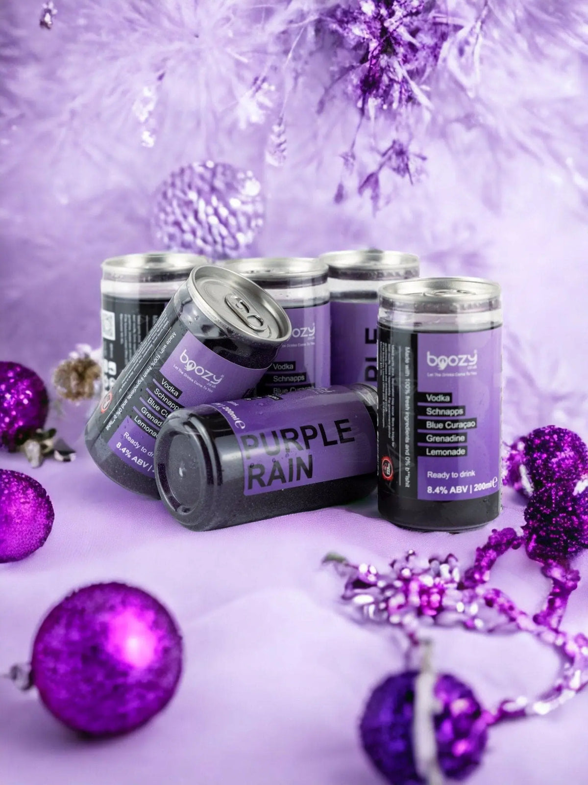 Purple Rain Cocktail | 8.4% ABV | 200ml | Pack Size: 6/12/24 - Boozy