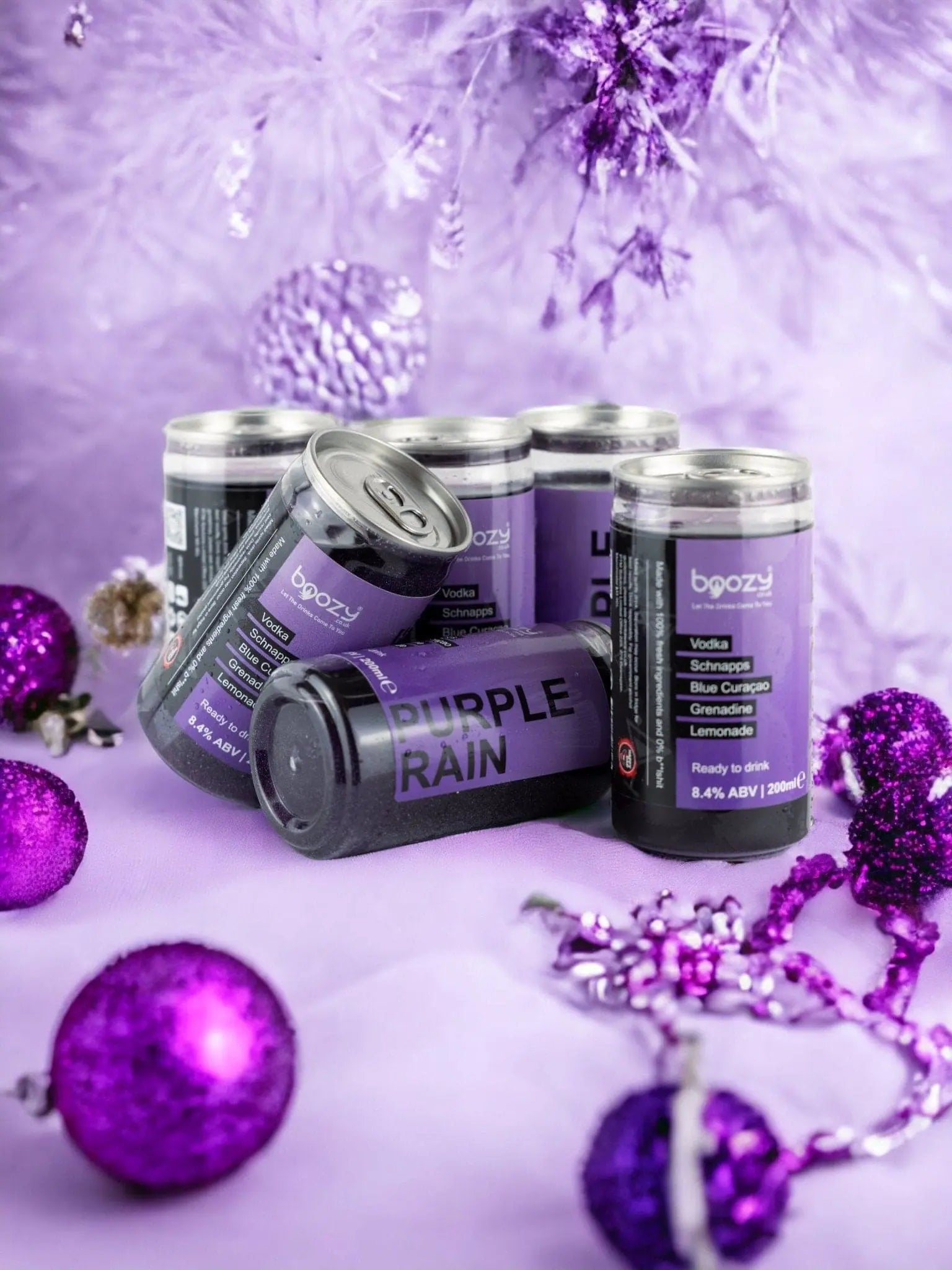 Purple Rain Cocktail | 8.4% ABV | 200ml | Pack Size: 6/12/24 - Boozy